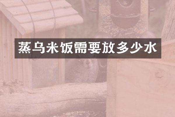 蒸乌米饭需要放多少水