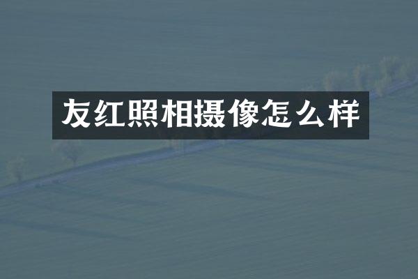友红照相摄像怎么样