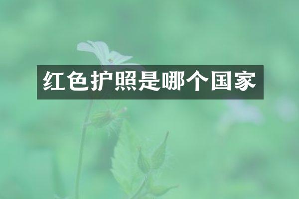红色护照是哪个国家