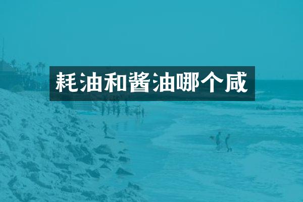 耗油和酱油哪个咸