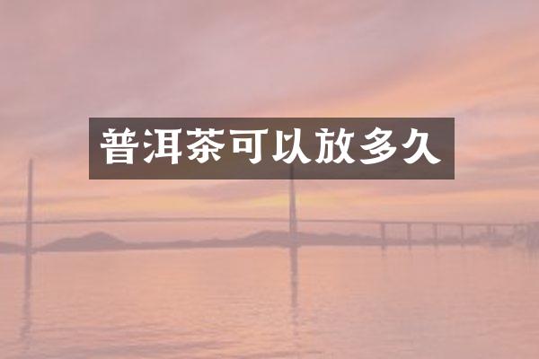 普洱茶可以放多久