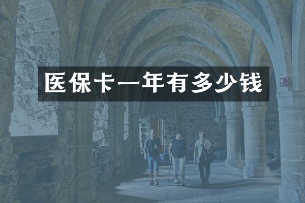 医保卡一年有多少钱