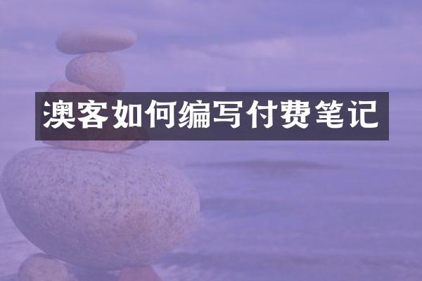 澳客如何编写付费笔记