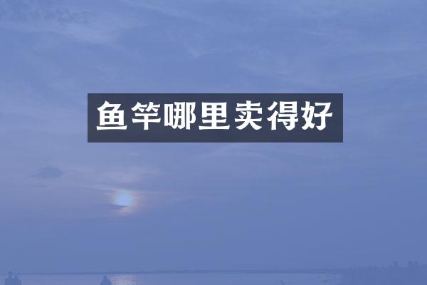 鱼竿哪里卖得好