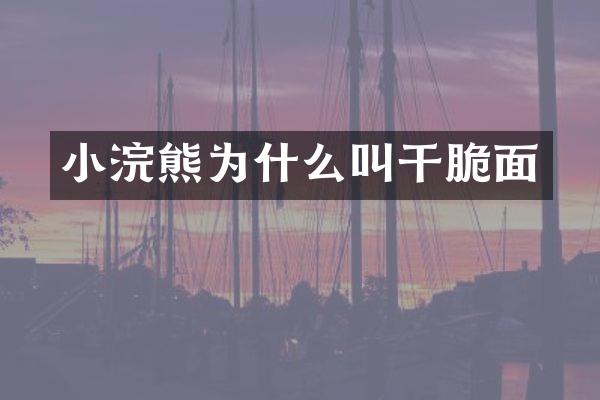 小浣熊为什么叫干脆面