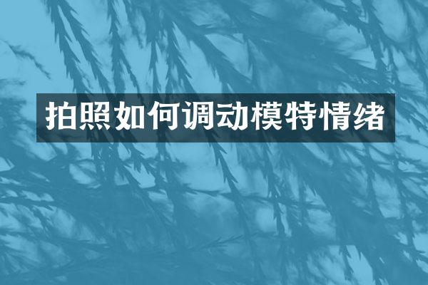 拍照如何调动模特情绪