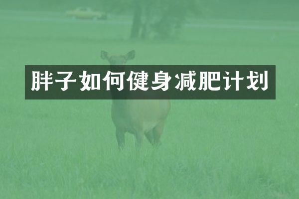 胖子如何健身减肥计划