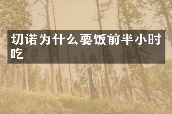 切诺为什么要饭前半小时吃