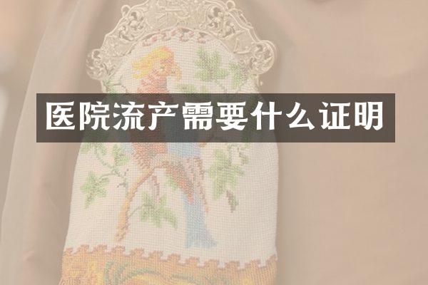 医院流产需要什么证明