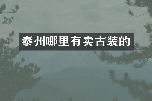 泰州哪里有卖古装的