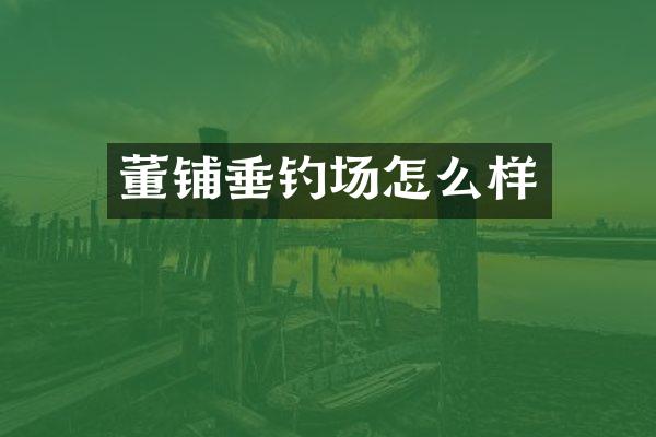 董铺垂钓场怎么样