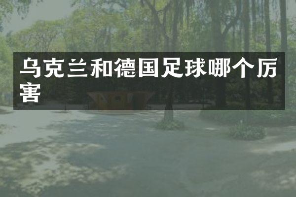 乌克兰和德国足球哪个厉害
