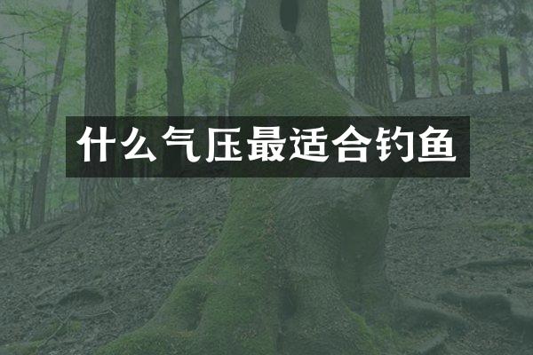 什么气压最适合钓鱼