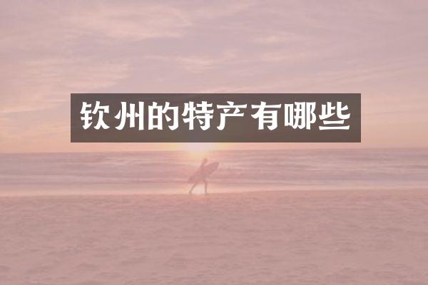 钦州的特产有哪些