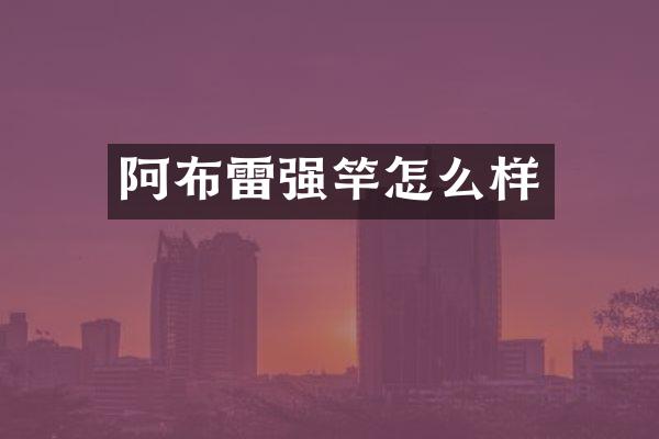 阿布雷强竿怎么样