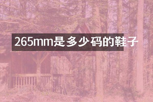 265mm是多少码的鞋子