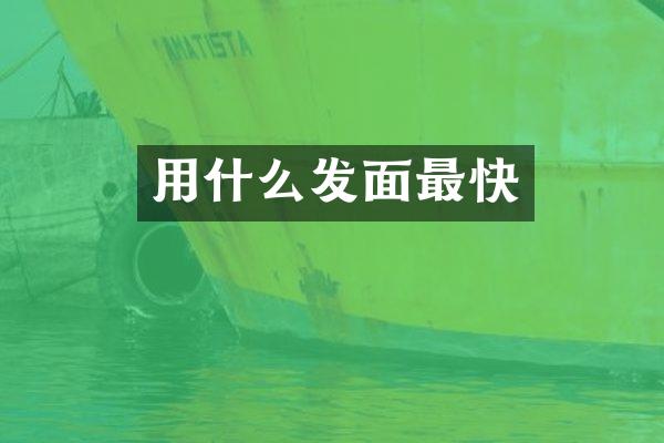 用什么发面最快