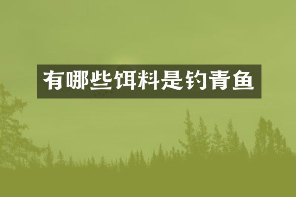 有哪些饵料是钓青鱼
