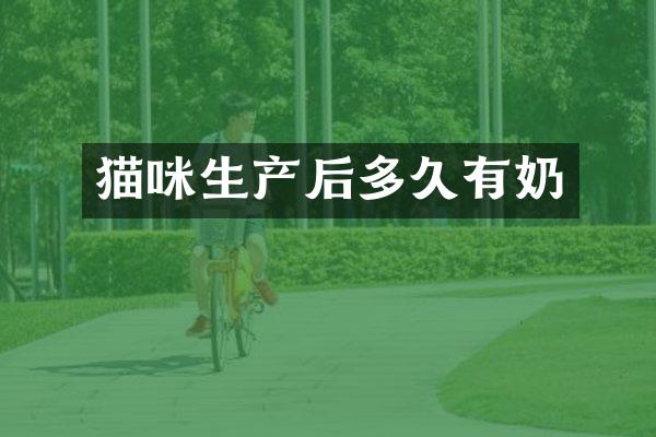 猫咪生产后多久有奶