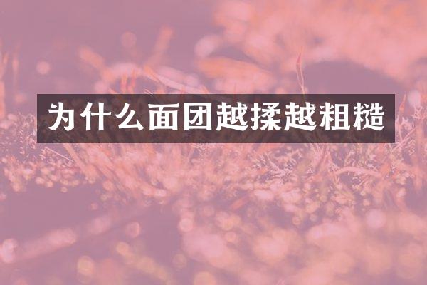 为什么面团越揉越粗糙