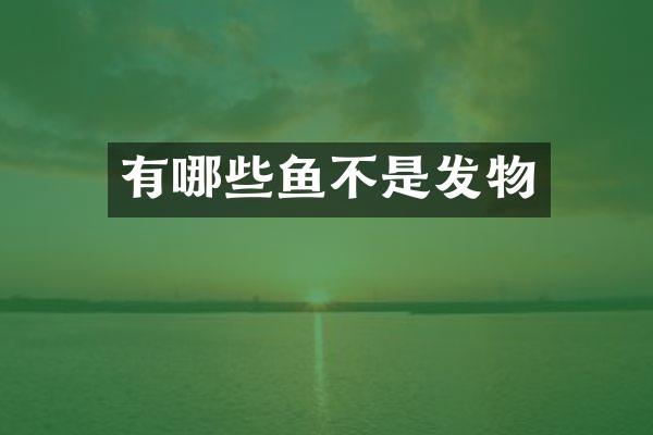 有哪些鱼不是发物