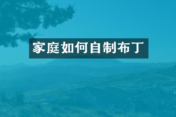 家庭如何自制布丁