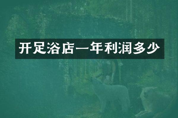 开足浴店一年利润多少