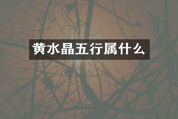 黄水晶五行