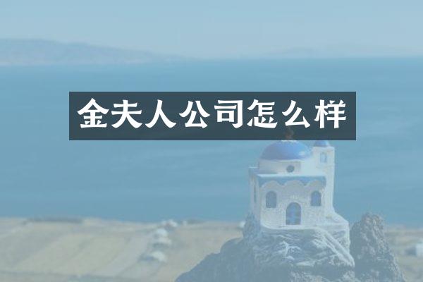 金夫人公司怎么样