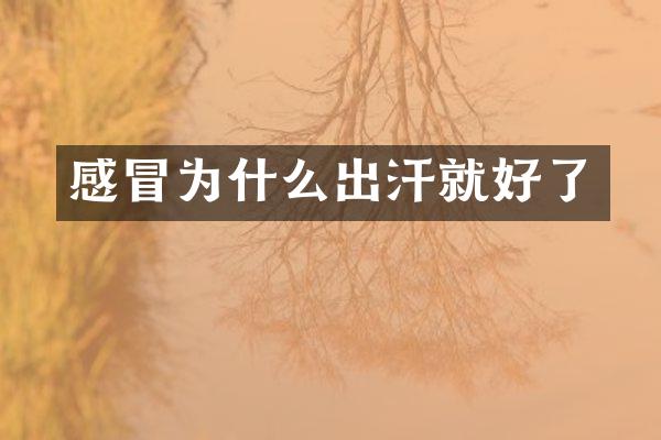 感冒为什么出汗就好了