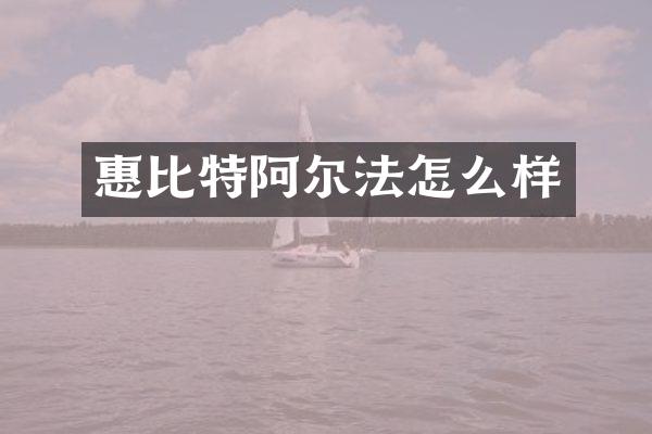 惠比特阿尔法怎么样