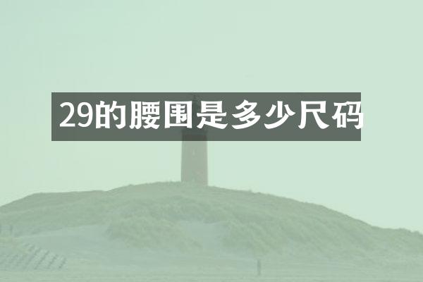 29的腰围是多少尺码