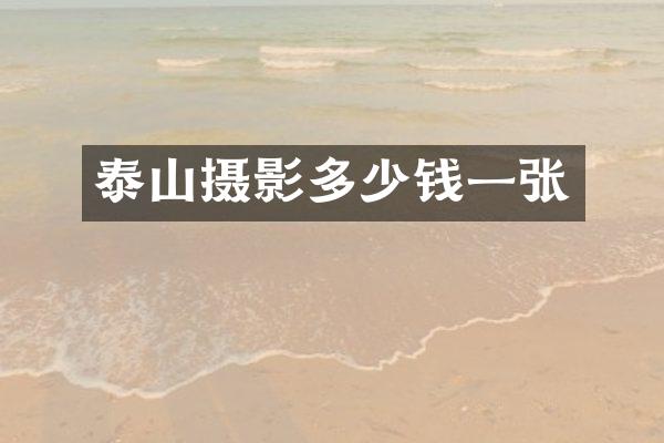 泰山摄影多少钱一张