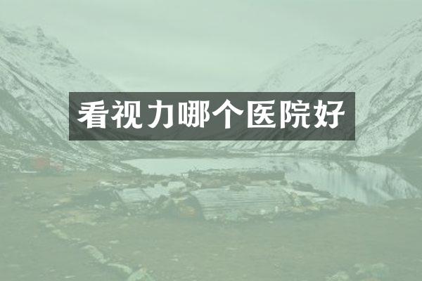 看视力哪个医院好