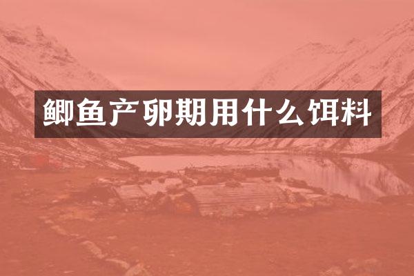 鲫鱼产卵期用什么饵料