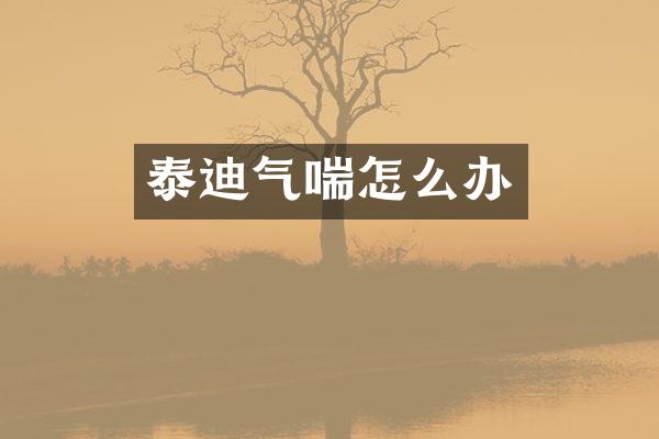 泰迪气喘怎么办
