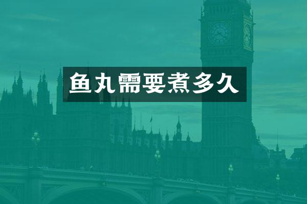 鱼丸需要煮多久