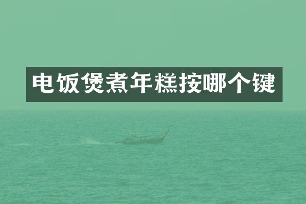 电饭煲煮年糕按哪个键