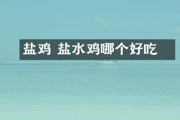 盐焗鸡 盐水鸡哪个好吃