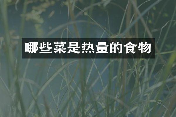 哪些菜是热量的食物