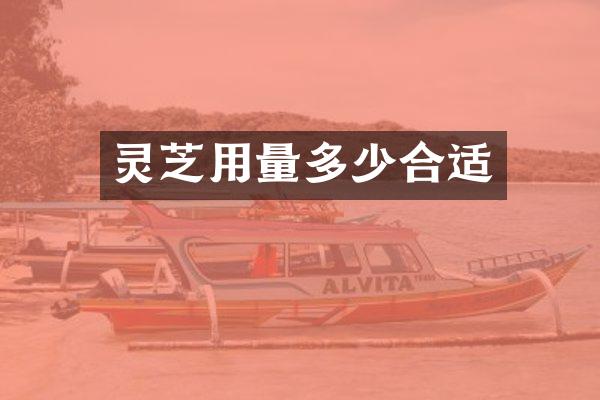 灵芝用量多少合适