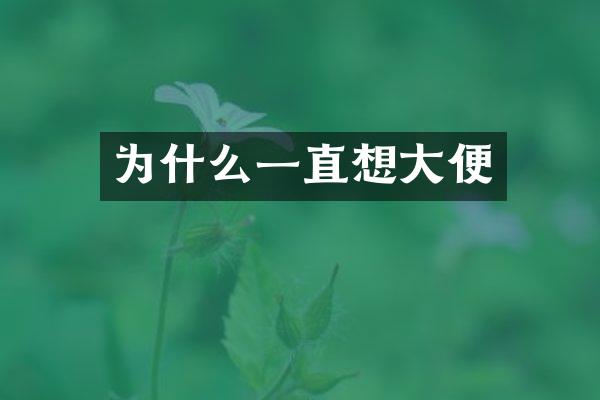 为什么一直想大便