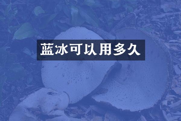 蓝冰可以用多久