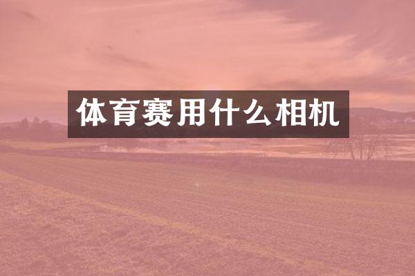 体育赛用什么相机