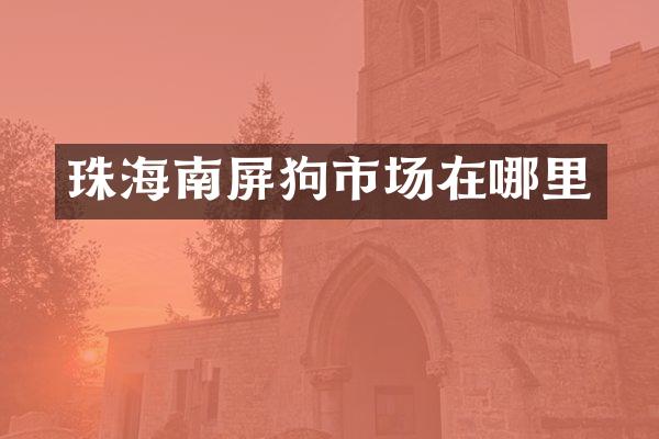 珠海南屏狗市场在哪里