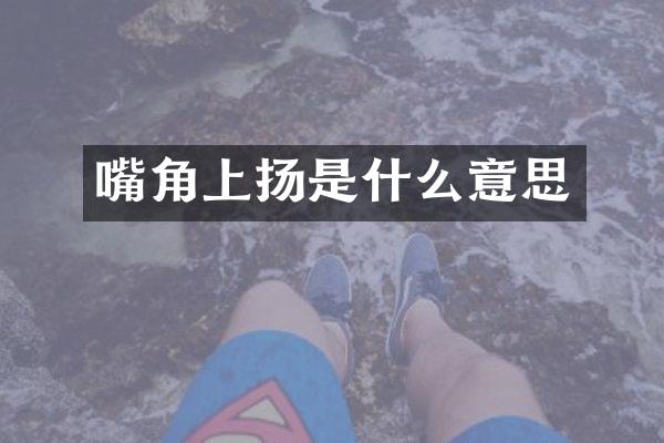 嘴角上扬是什么意思