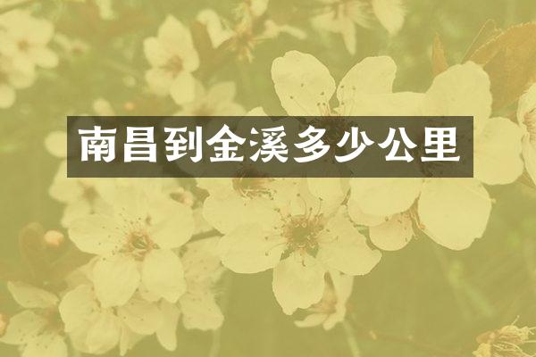 南昌到金溪多少公里