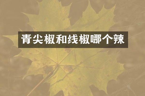 青尖椒和线椒哪个辣