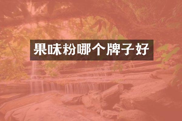 果味粉哪个牌子好
