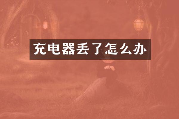充电器丢了怎么办